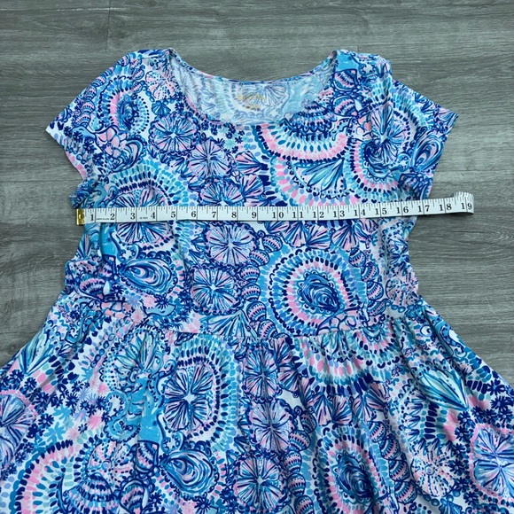Lilly Pulitzer Vibrant Blue and Pink Patterned Dress Size Large - Picture 3 of 7